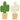 Set van 2 krabpalen, cactusdesign voor wandmontage, 30 cm x 60 cm, eiken+wit+groen