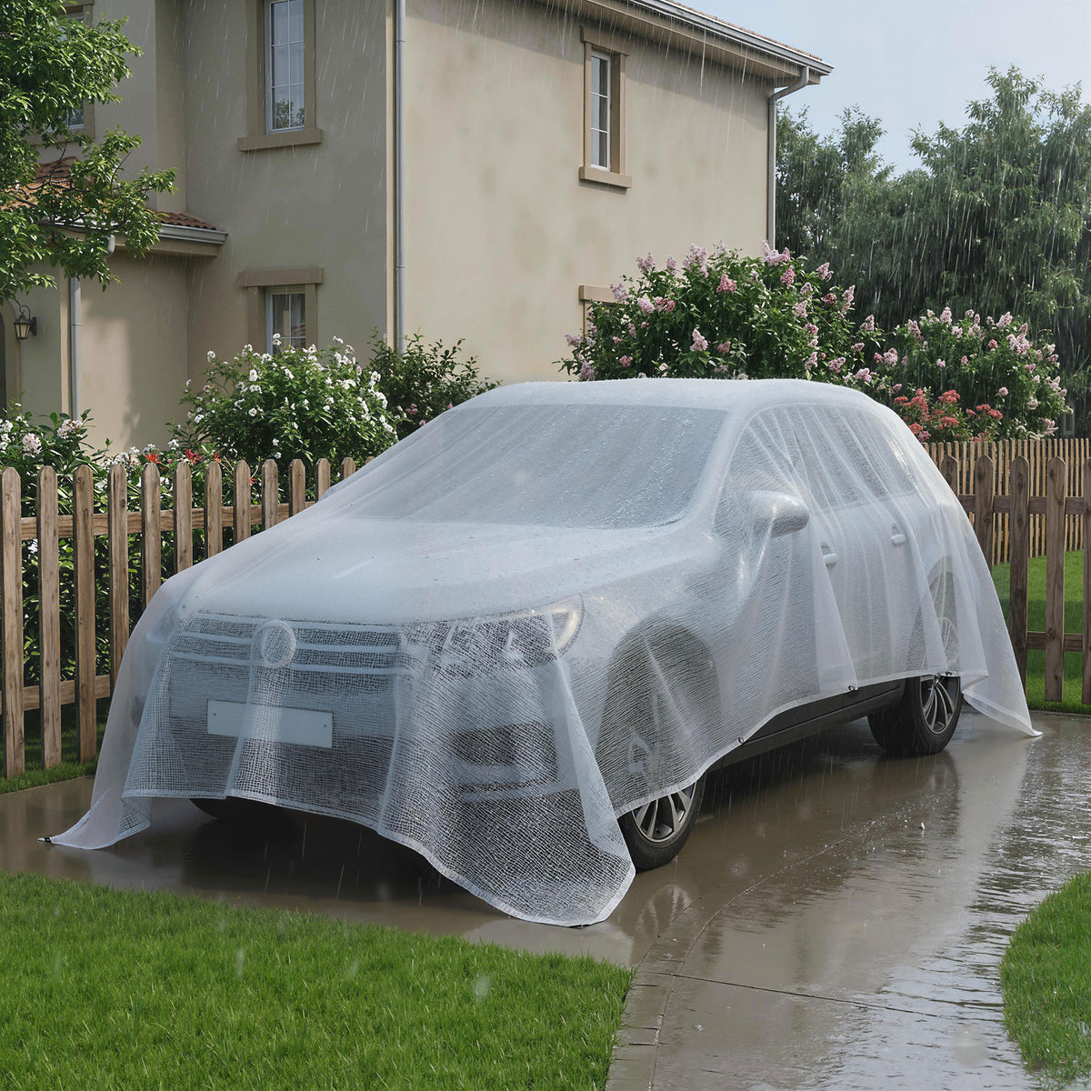 Afdekzeil waterdicht 4 x 6 m 140g/m² weefselzeil robuust scheurbestendig uv-bestendig beschermzeil met (2)