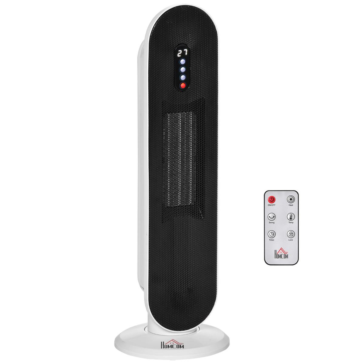 Ventilatiekachel 24-uurs timer 2000W 2 standen oscillatie metaal wit + zwart