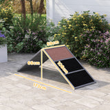 Hondensporthelling, hondensporttoestel, A-vormig frame, antislipoppervlak, 173 x 59 x 66 cm, grijs (3)