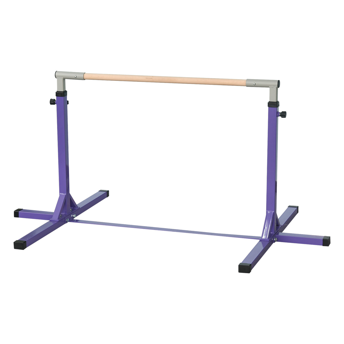 Turnrek voor gymnastiek, rekstok, 13 standen in hoogte verstelbaar, belastbaar tot 75 kg, staal, beukenhout