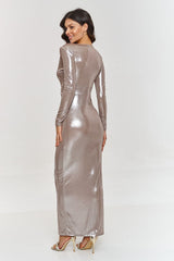  Langes Kleid model 209578 Makadamia 