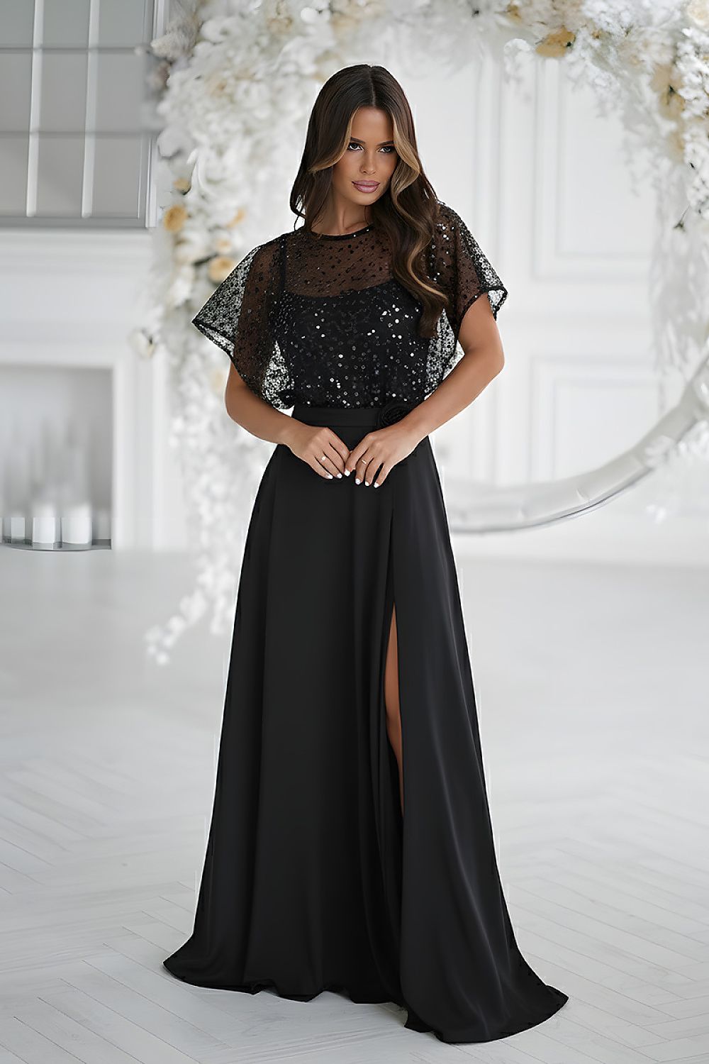  Langes Kleid model 219685 Bicotone 