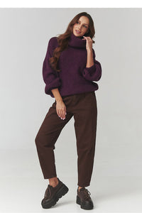  Rollkragenpullover model 220797 Makadamia 