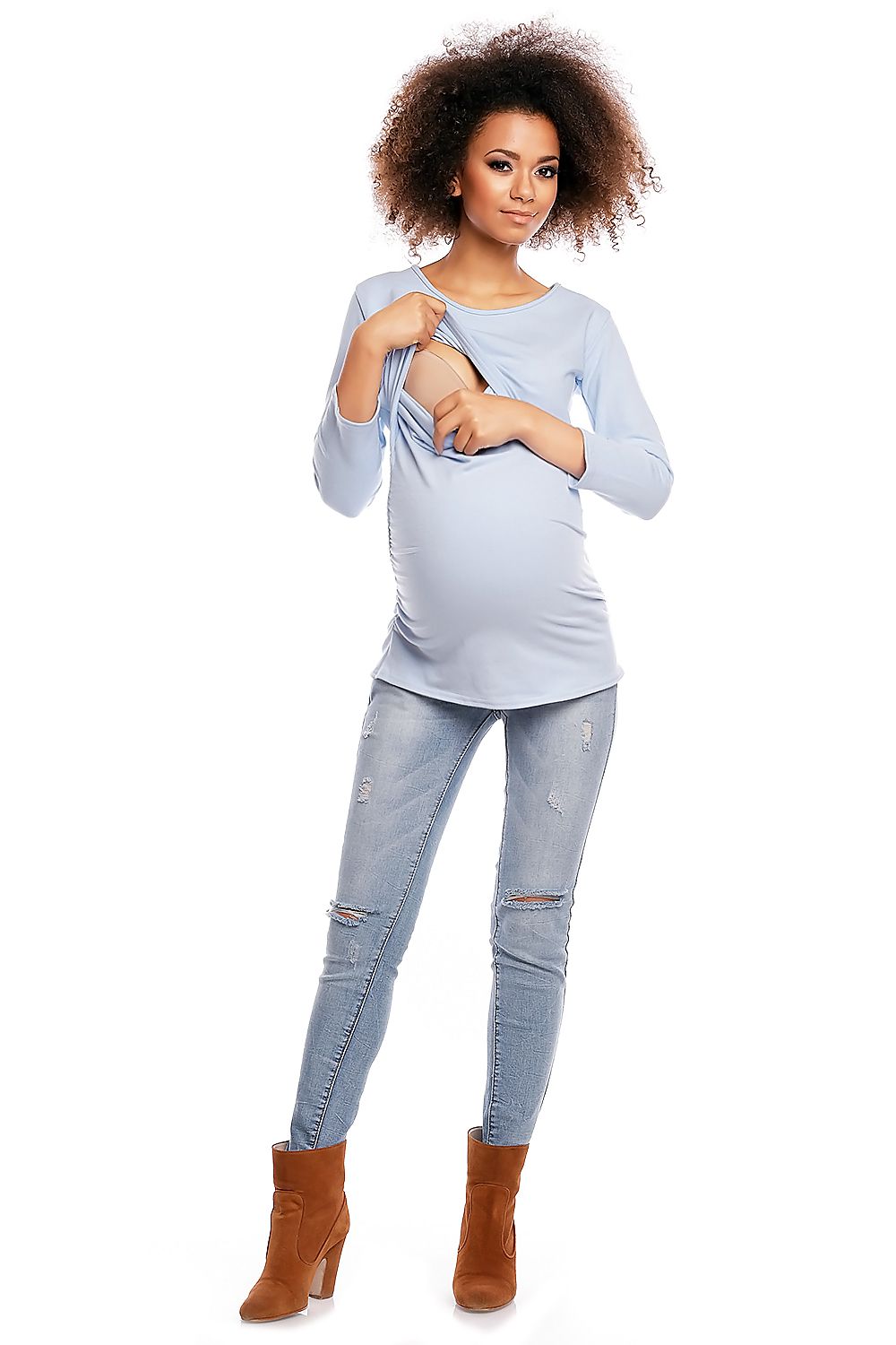 Zwangerschapsblouse model 84450 PeeKaBoo (2)