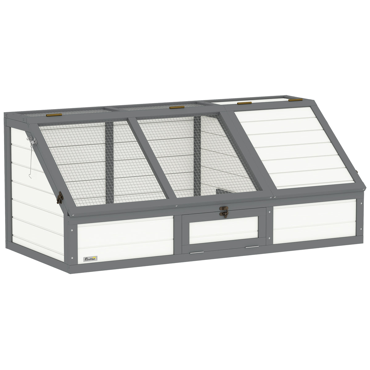 Schildpaddenbak, buitenverblijf voor schildpadden, bodemloos ontwerp, eenvoudig te openen, schildpaddenhuis, wit
