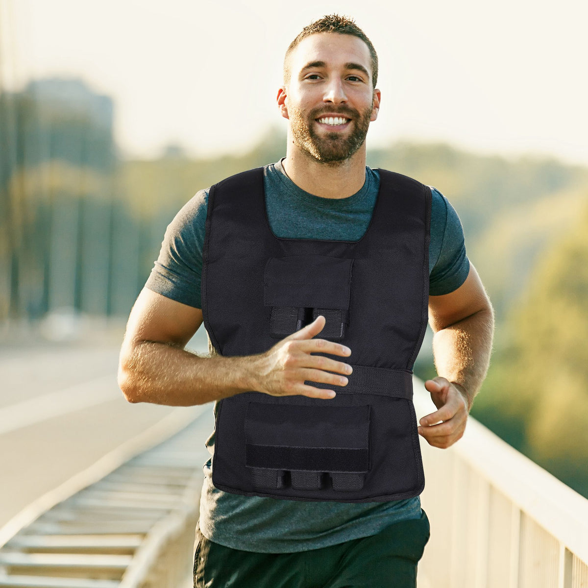 Gewichtsvest 15 kg / 20 kg / 30 kg verstelbaar trainingsvest met uitneembare gewichten, loopvest voor dames en (2)