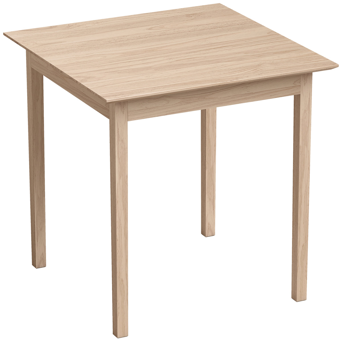 Keukentafel eettafel vierkante tafel, modern design, 75 cm x 75 cm x 76 cm, natuurlijk hout