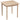 Keukentafel eettafel vierkante tafel, modern design, 75 cm x 75 cm x 76 cm, natuurlijk hout
