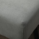 Gestoffeerde bank met corduroy bekleding, slaapbank met metalen poten, schoenenbank 100 x 36 x 45 cm grijs (8)