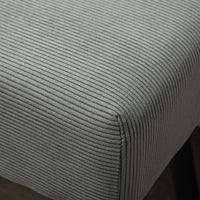 Gestoffeerde bank met corduroy bekleding, slaapbank met metalen poten, schoenenbank 100 x 36 x 45 cm grijs (8)