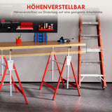 2 x schraag, steunbok, staal, rood (4)