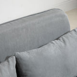 Slaapbank, tweezitsbank, logeerbed, inclusief 2 kussens, grijs (9)