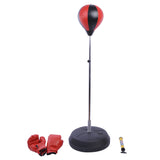 Punchingball-set staande bokszak trainingsset 125/131/138/145 cm in hoogte verstelbaar met 1 paar handschoenen 1 (10)