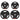 4-delige gewichtsschijvenset voor training, sportschool, thuistraining, krachttraining, 2 x 10 kg en 2 x 5 kg