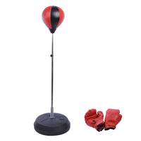 Punchingball-set staande bokszak trainingsset 125/131/138/145 cm in hoogte verstelbaar met 1 paar handschoenen 1