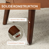 Moderne fauteuil, gestoffeerde accentstoel met lendenkussen, poten van rubberhout, oranje (7)