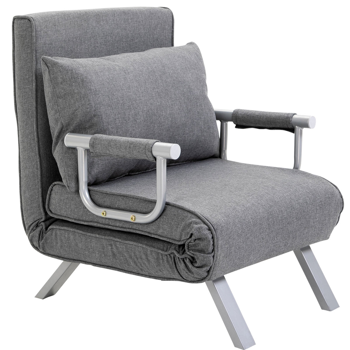 Relaxfauteuil ligfauteuil fauteuil, ligfunctie, logeerbed, 65 cm x 69 cm x 80 cm, grijs