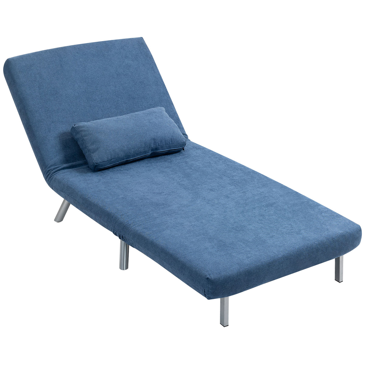 Gestoffeerde fauteuil met slaapfunctie, 3-in-1 design, slaapfauteuil, logeerbed, stoffen bekleding, met kussen