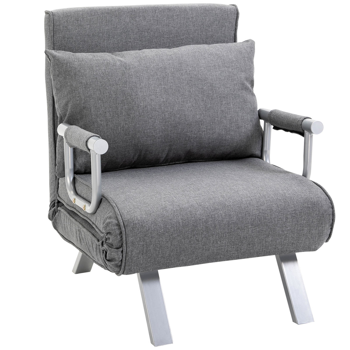 3-in-1 slaapfauteuil, opvouwbare slaapbank met bedfunctie, verstelbare rugleuning, kussen, logeerbed in