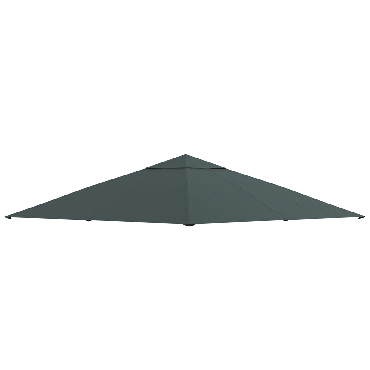 Vervangend dak voor tuinpaviljoen, polyester, 2,98 x 2,95 m, donkergrijs