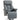 Relaxfauteuil, ligfunctie, lederlook, voetensteun, tot 120 kg, 78 x 80 x 109 cm, grijs