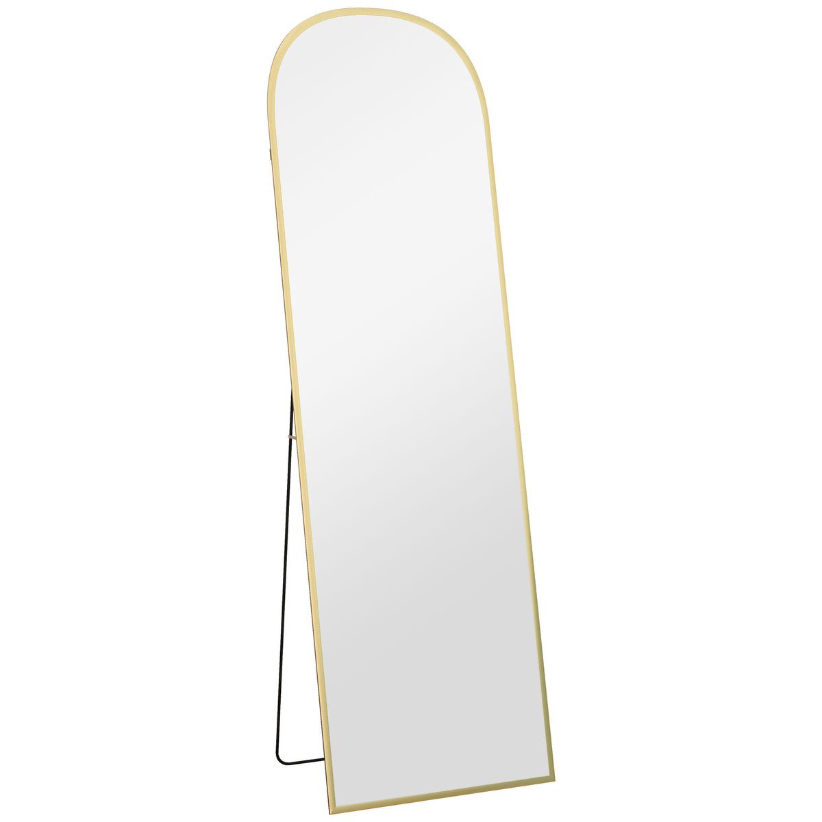 Staande spiegel passpiegel grote spiegel, modern design, 50 cm x 1,5 cm x 161,5 cm, goud