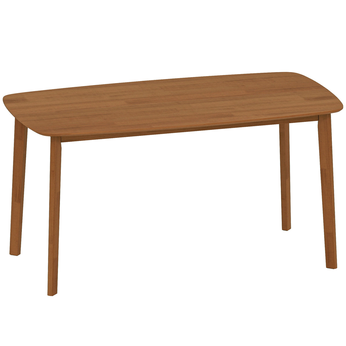 Eettafel, landelijke stijl, gelakt oppervlak, hout, 150 x 80 cm, bruin