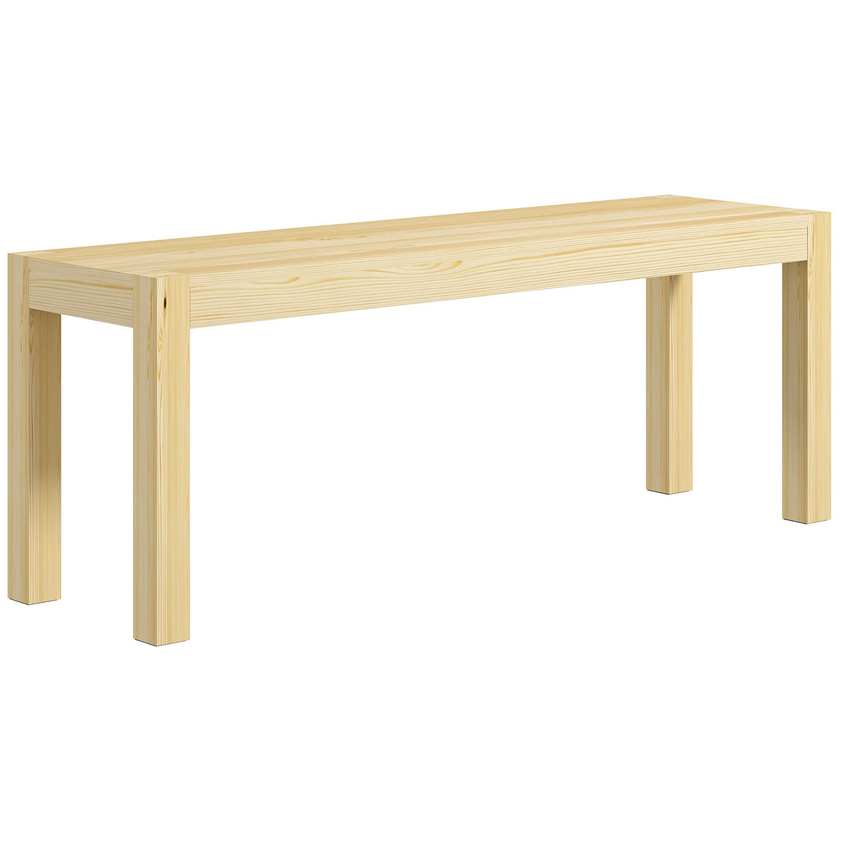 Zitbank houten bank keukenbank, massief hout, 3-zitsbank, 120 cm x 33 cm x 45 cm, natuur