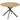 Ronde eettafel voor 4 personen, industriële keukentafel met stalen poten, voor eetkamer, keuken, eiken