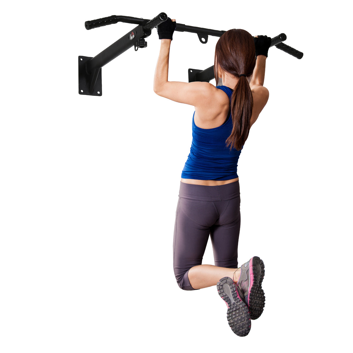 Optrekstang voor wand- of plafondmontage, belastbaar tot 150 kg, multifunctionele pull-up bar met antislipgrepen (2)