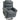 Massagestoel met sta-opfunctie, relaxfauteuil, vibratiekoppen, met kantelfunctie, linnenlook, grijs