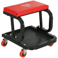 Werkplaatskruk, robuust & comfortabel, 38x35x37cm, rood/zwart
