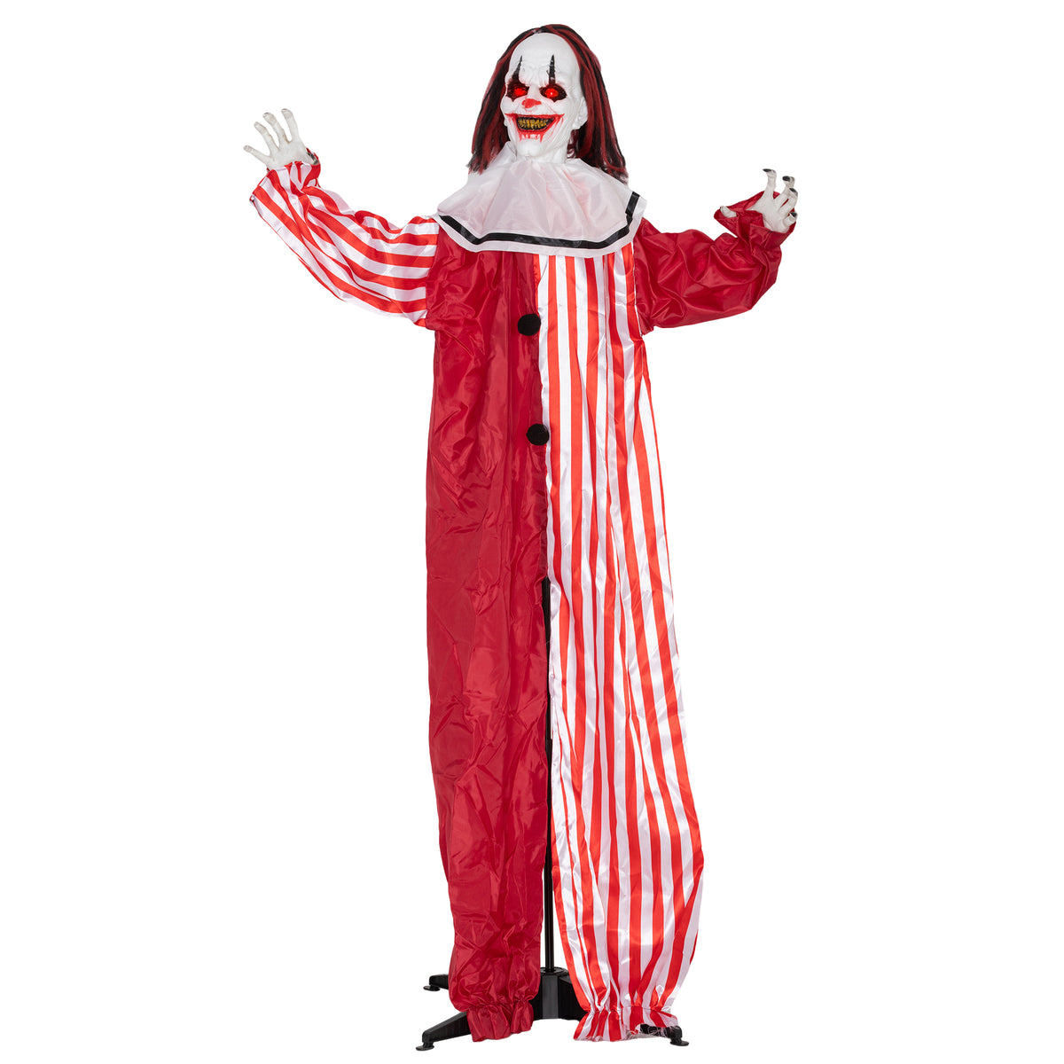 165 cm Halloween-decoratie Halloween-clown met led-verlichting, geluidsfunctie en lichaamseffect