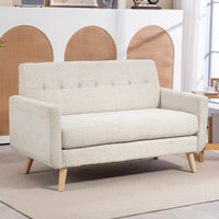 Tweezitsbank, comfortabel, 134x71x82 cm, beige (2)