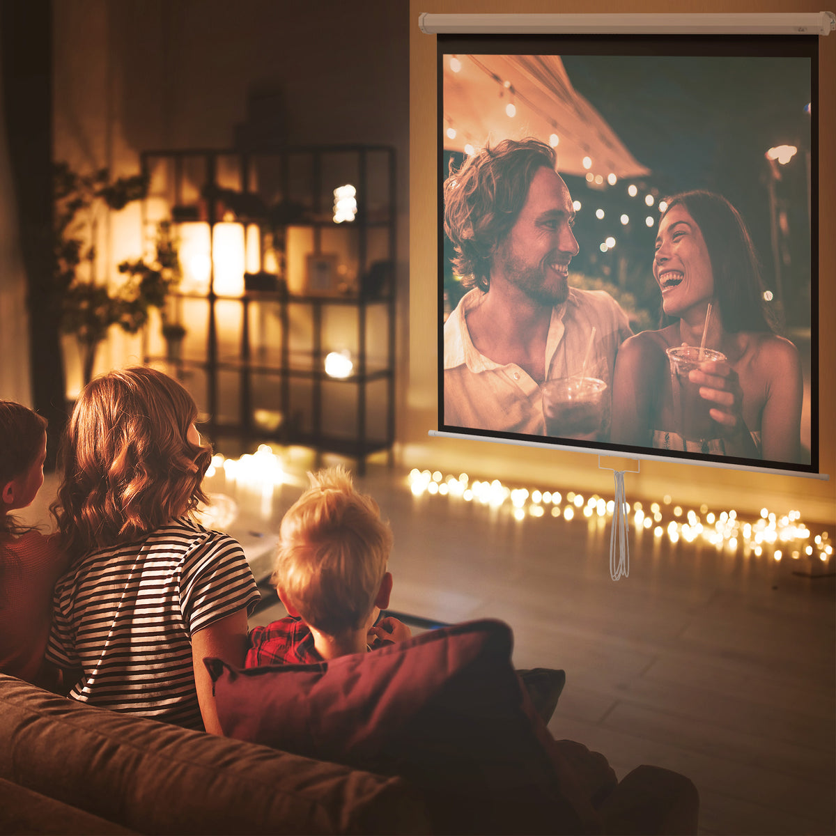 Projectiescherm 178 x 178 cm 99 inch 1:1 HD 4K projectiescherm voor thuisbioscoop en kantoorpresentaties (2)