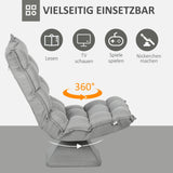 Relaxfauteuil leesfauteuil, draaibaar, fluweeloptiek, 62 cm x 70 cm x 95 cm, lichtgrijs (6)