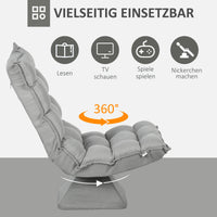 Relaxfauteuil leesfauteuil, draaibaar, fluweeloptiek, 62 cm x 70 cm x 95 cm, lichtgrijs (6)