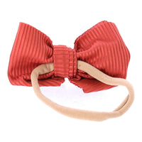 Baby-Haarband mit Schleife – weinrot – Produktabbildung 3