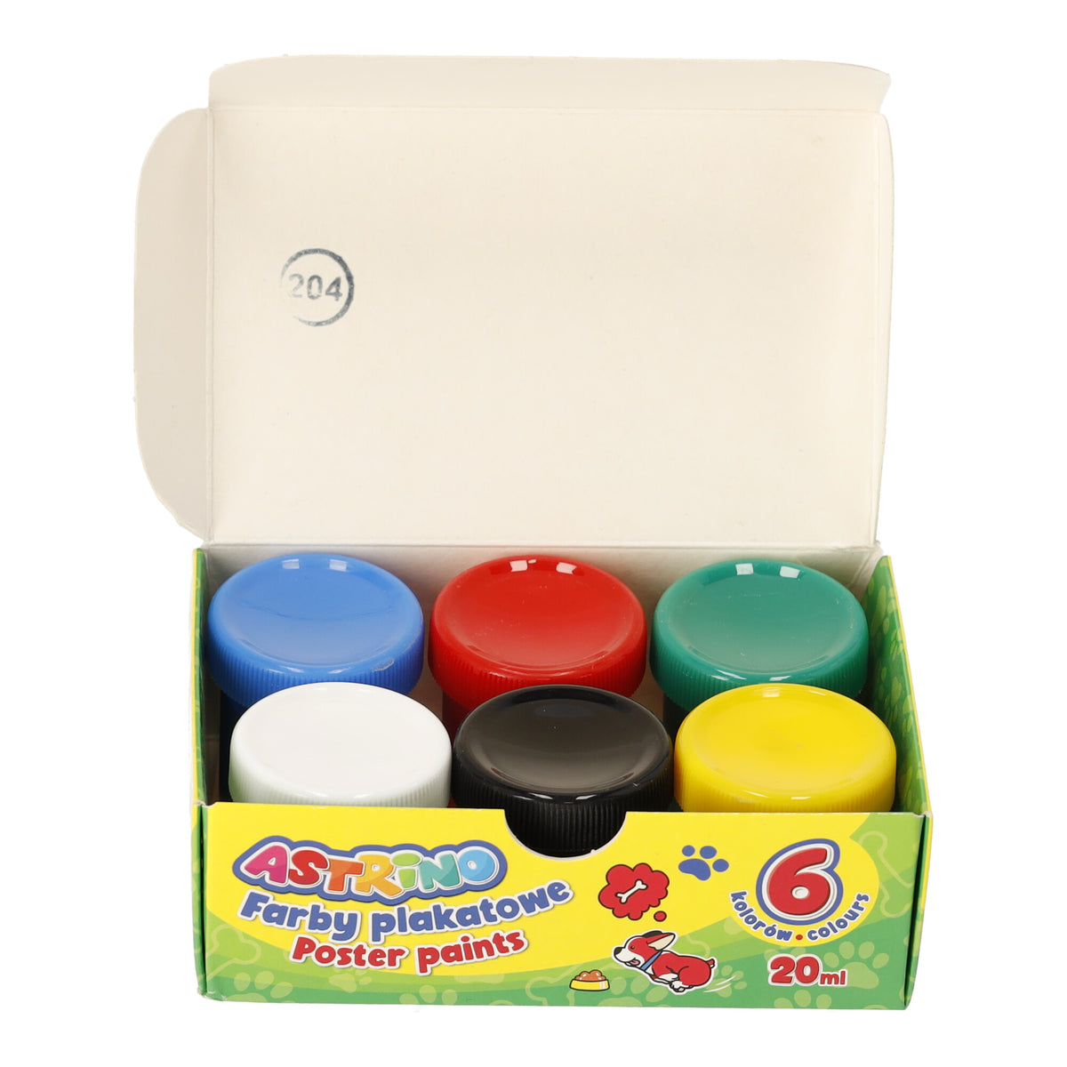 Schul-Posterfarben 6 Farben 20 ml ASTRINO ASTRA – Produktabbildung 2