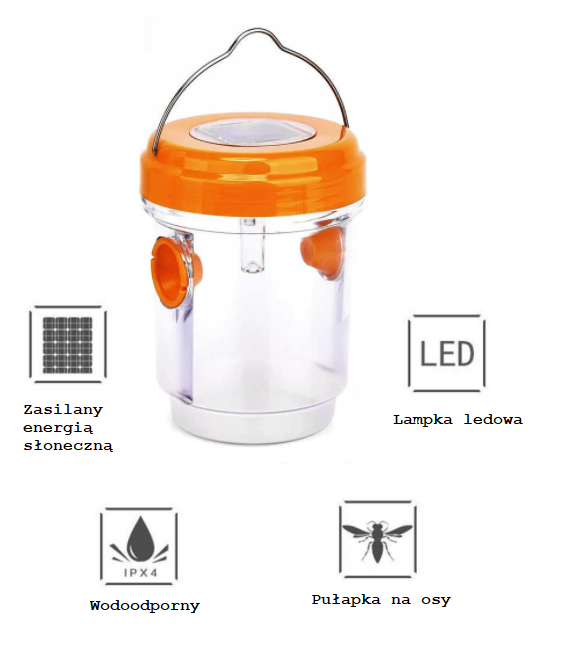 Solar-Insektenfalle – orange – Produktabbildung 4