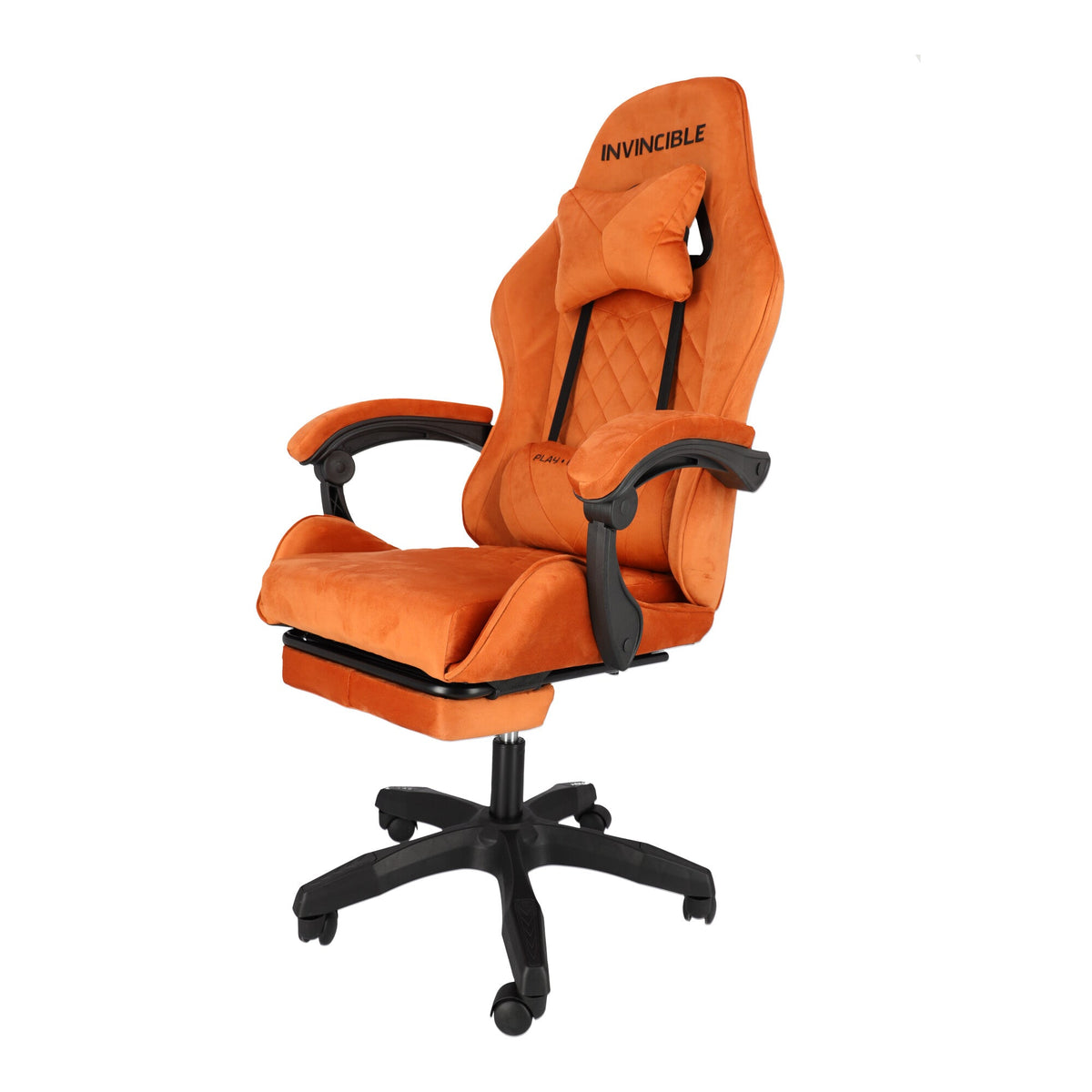 Gamingstuhl Braun Drehbar Bürostuhl für den Schreibtisch mit Fußstütze