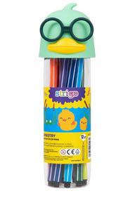 12-farbige Filzstifte STRIGO DUCK, grün