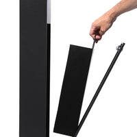 Abfallsäule / Aschenbecher – silber – Produktabbildung 4