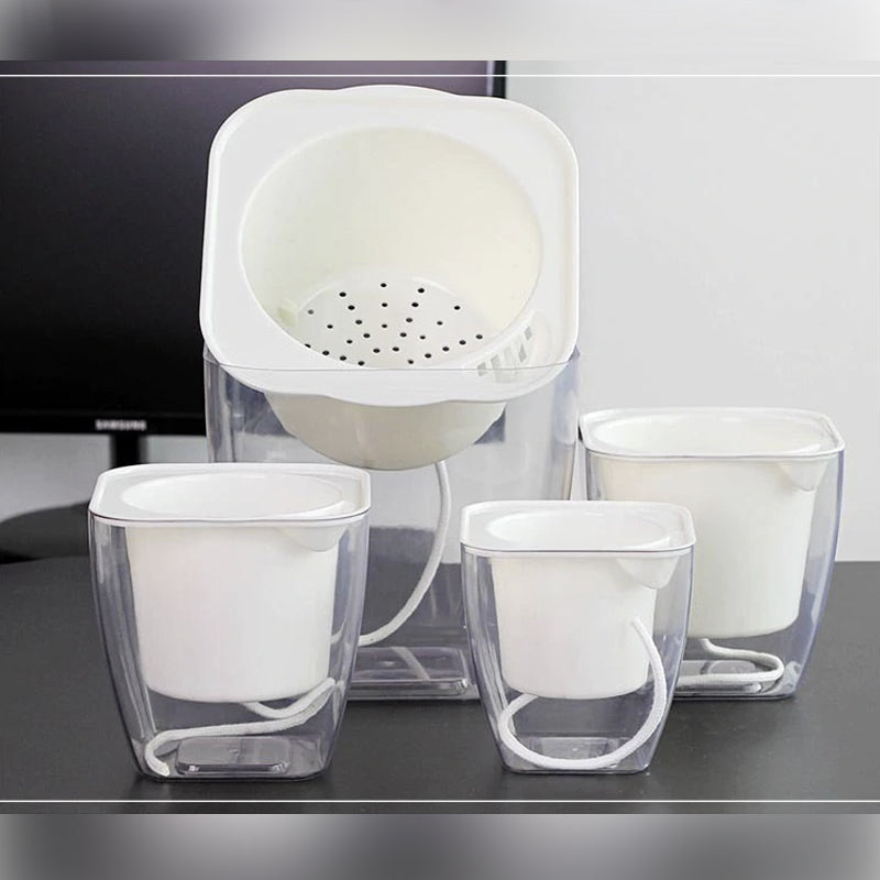 Selbstbewässernder Blumentopf für Blumen und Pflanzen – klein – Produktabbildung 6