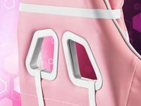 Gamingstuhl mit Fußstütze, rosa, verstellbar + Massagekissen – Produktabbildung 4