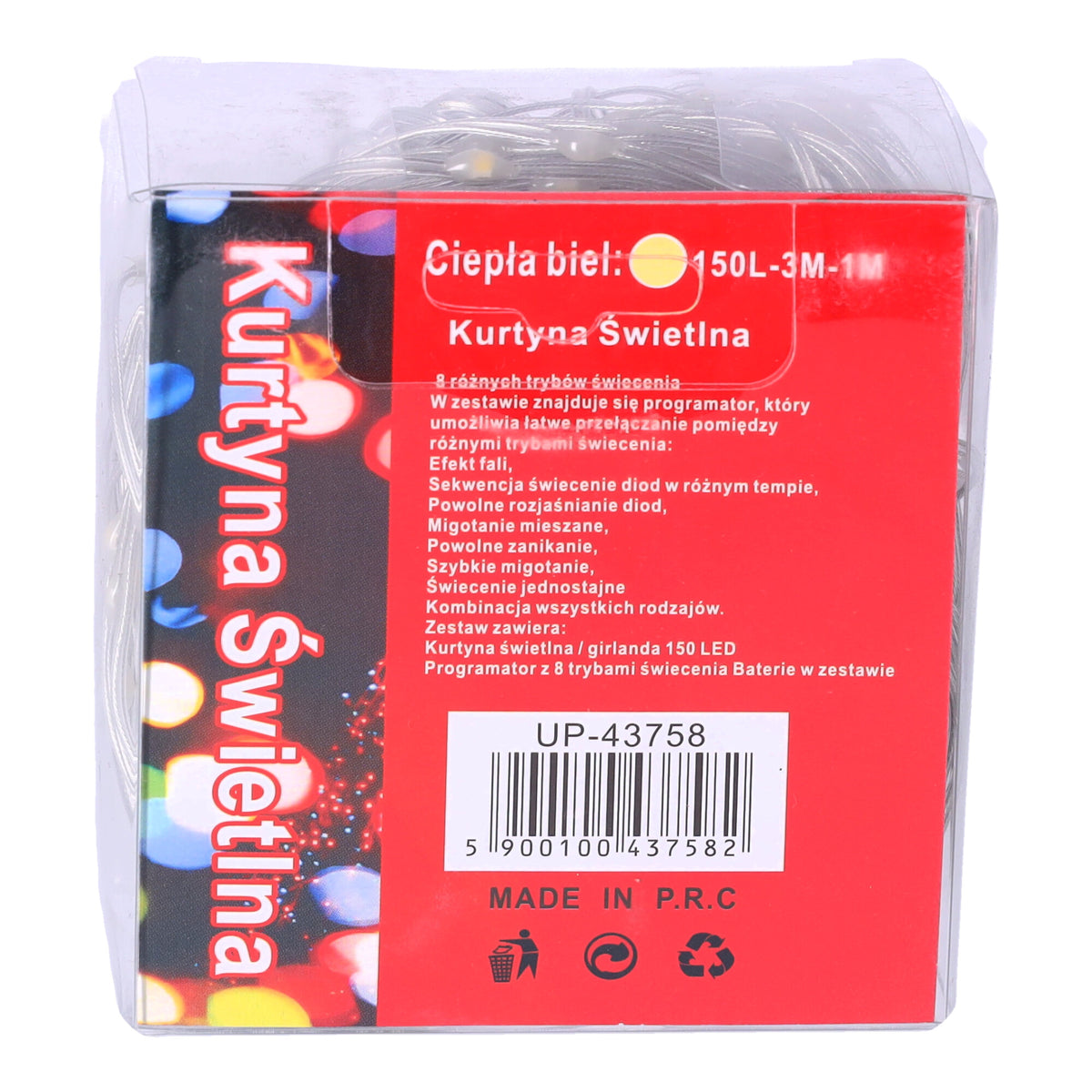 3M USB-betriebener Lichtervorhang – warmweiß