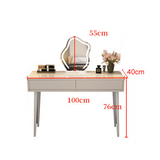 Schminktisch im französischen Stil / Möbelset, Tischplatte 100 cm – weiß – Produktabbildung 10