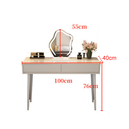 Schminktisch im französischen Stil / Möbelset, Tischplatte 100 cm – weiß – Produktabbildung 10
