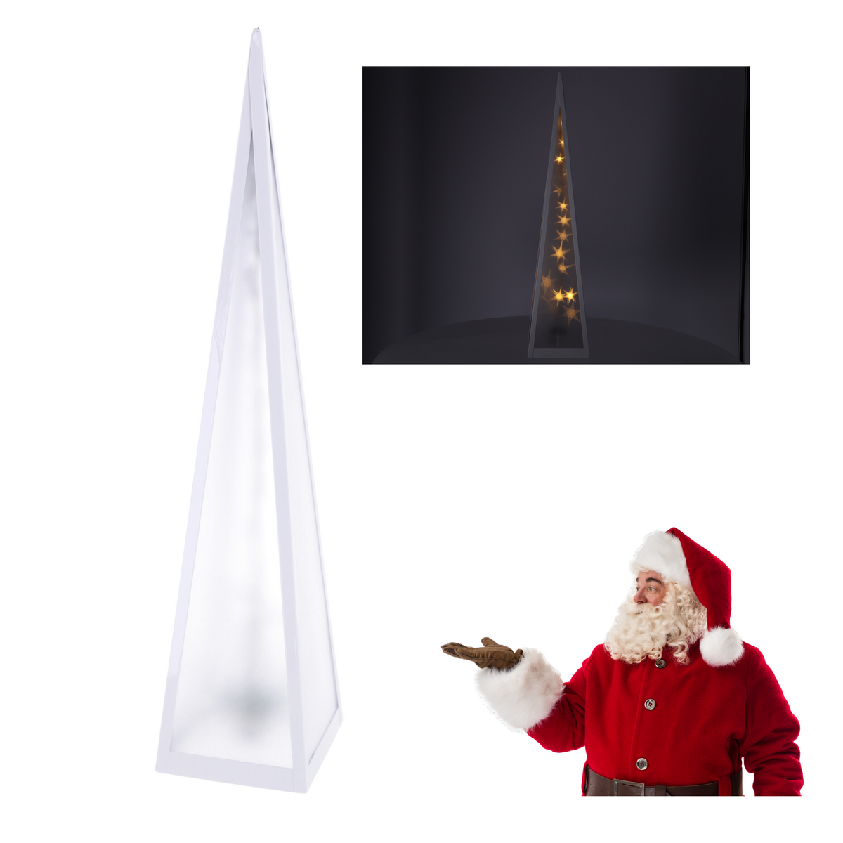 Weihnachts-LED-Lampe mit rotierenden Sternen – 90 cm – Produktabbildung 2